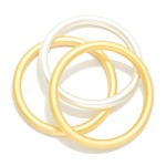 Wholesale set Three Matte Metal Bangle Bracelets D