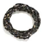 Wholesale set Seven Petite Bead Beaded Bracelets Faceted Beads D