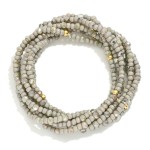 Wholesale set Seven Petite Bead Beaded Bracelets Faceted Beads D