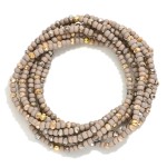 Wholesale set Seven Petite Bead Beaded Bracelets Faceted Beads D