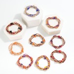 Wholesale set Five Game Day Beaded Stretch Bracelets Heishi Beads D
