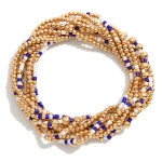 Wholesale set Nine Petite Bead Game Day Stretch Bracelets D