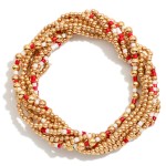 Wholesale set Nine Petite Bead Game Day Stretch Bracelets D