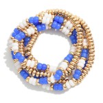 Wholesale set Five Beaded Game Day Stretch Bracelets D