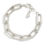 Wholesale paperclip Chain Link Bracelet Twisted Metal Links Gold Dipped D Extend