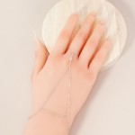 Wholesale chain Link Hand Chain Bracelet Glass Crystal Detail Gold Dipped D