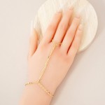 Wholesale paper Clip Chain Link Hand Chain Bracelet Gold Dipped D