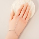 Wholesale chain Link Hand Chain Bracelet Glass Crystal Stations Gold Dipped D