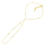 Wholesale chain Link Hand Chain Bracelet Metal Cross Stations Gold Dipped D Exte