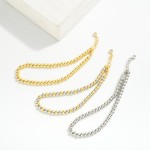 Wholesale metal Beaded Bracelet Gold Dipped L Extender L