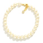 Wholesale pearl Beaded Bracelet Gold Dipped L Extender L