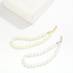 Wholesale pearl Beaded Bracelet Gold Dipped L Extender L
