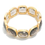 Wholesale metal Stretch Bangle Bracelet Glass Crystal Accent D