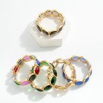 Wholesale metal Stretch Bangle Bracelet Glass Crystal Accent D