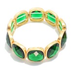 Wholesale metal Stretch Bangle Bracelet Glass Crystal Accent D