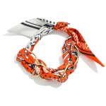 Chain Link & Woven Bandana Bracelet

- Approximately 3" D