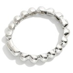 Metal Ball Bangle Hinge Bracelet 

- Approximately 2.5" D