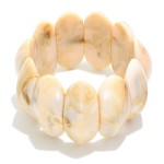 Wholesale marbled Acetate Oval Dome Stretch Bracelet D