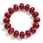 Wholesale chunky Acetate Disk Beaded Stretch Bracelet D