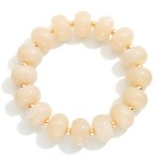 Wholesale chunky Acetate Disk Beaded Stretch Bracelet D