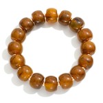 Wholesale chunky Acetate Disk Beaded Stretch Bracelet D