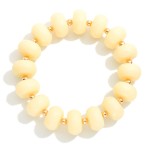 Wholesale chunky Faceted Acetate Disk Beaded Stretch Bracelet D
