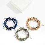 Wholesale set Six Stackable Bracelets Rope Plus Cross Bracelet Heishi Beads Face
