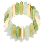 Wholesale resin Metal Bangle D