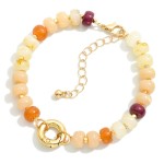 Wholesale candy Stone Beaded Bracelet Toggle Clasp D