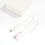 Wholesale chain Link Anklet Dragonfly Stone Pearl Charms D