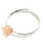 Wholesale nurse s Blessing Engraved Metal Bangle Bracelet Stethoscope Accents D