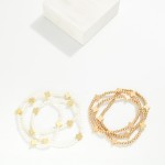 Wholesale set Three Beaded Stretch Bracelets Metal Plus Cross Stations D