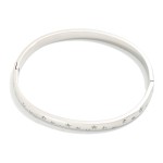 Wholesale metal Hinged Bangle Bracelet Rhinestones Engraved Star Details Stainle
