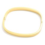 Wholesale metal Rounded Rectangular Hinged Bangle Bracelet Stainless Steel Water