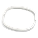 Wholesale metal Rounded Rectangular Hinged Bangle Bracelet Stainless Steel Water