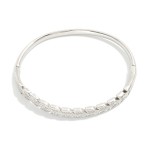 Wholesale metal Hinged Bangle Bracelet Rhinestone V Details Stainless Steel Wate