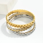 Wholesale jubilee Chain Link Bangle Bracelet Stainless Steel D