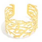 Wholesale metal Coral Cuff Bracelet Stainless Steel Water Resistant D