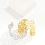 Wholesale metal Coral Cuff Bracelet Stainless Steel Water Resistant D