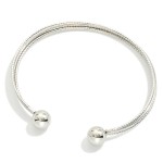 Wholesale metal Cuff Bracelet Ball Edges D