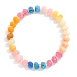 Wholesale candy Stone Beaded Stretch Bracelet D