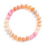 Wholesale candy Stone Beaded Stretch Bracelet D