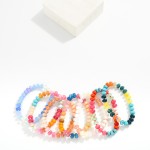 Wholesale candy Stone Beaded Stretch Bracelet D