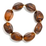 Wholesale marbled Acetate Pebble Beaded Stretch Bracelet D
