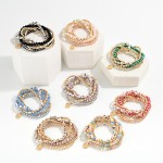 Wholesale set Five Beaded Bracelets Metal Tones Faceted Beads Chinoiserie Beads