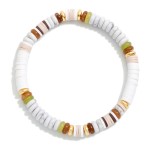 Wholesale heishi Stone Disk Beaded Stretch Bracelet D