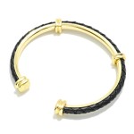 Wholesale braided Leather Bangle Cuff Bracelet D