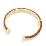 Wholesale braided Leather Bangle Cuff Bracelet D