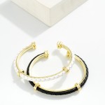 Wholesale braided Leather Bangle Cuff Bracelet D