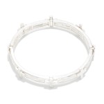 Wholesale hammered Metal Bangle Stretch Bracelet Plus Crosses D